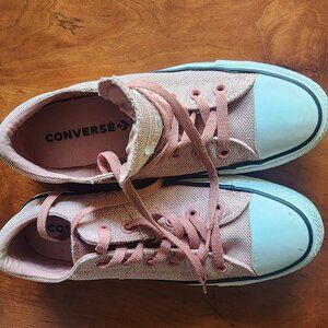 Converse All Star Low-Top Sneakers – Blush Pink/Red Canvas, Women’s Size 8